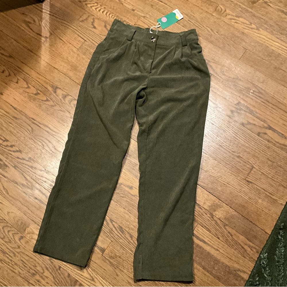 Halara Olive Green Corduroy Pants Size Small
